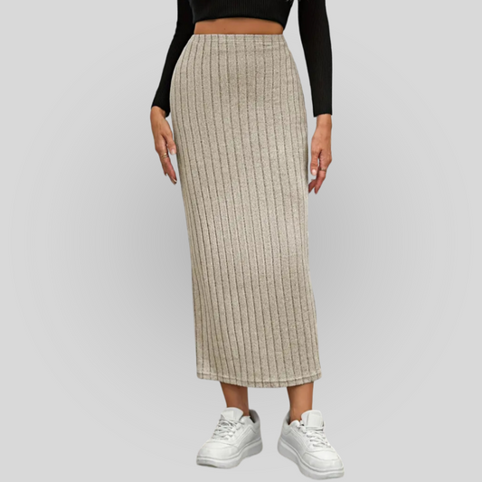 Ribbed Pencil Skirt