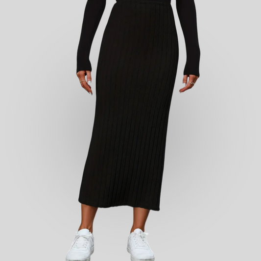 Ribbed Pencil Skirt