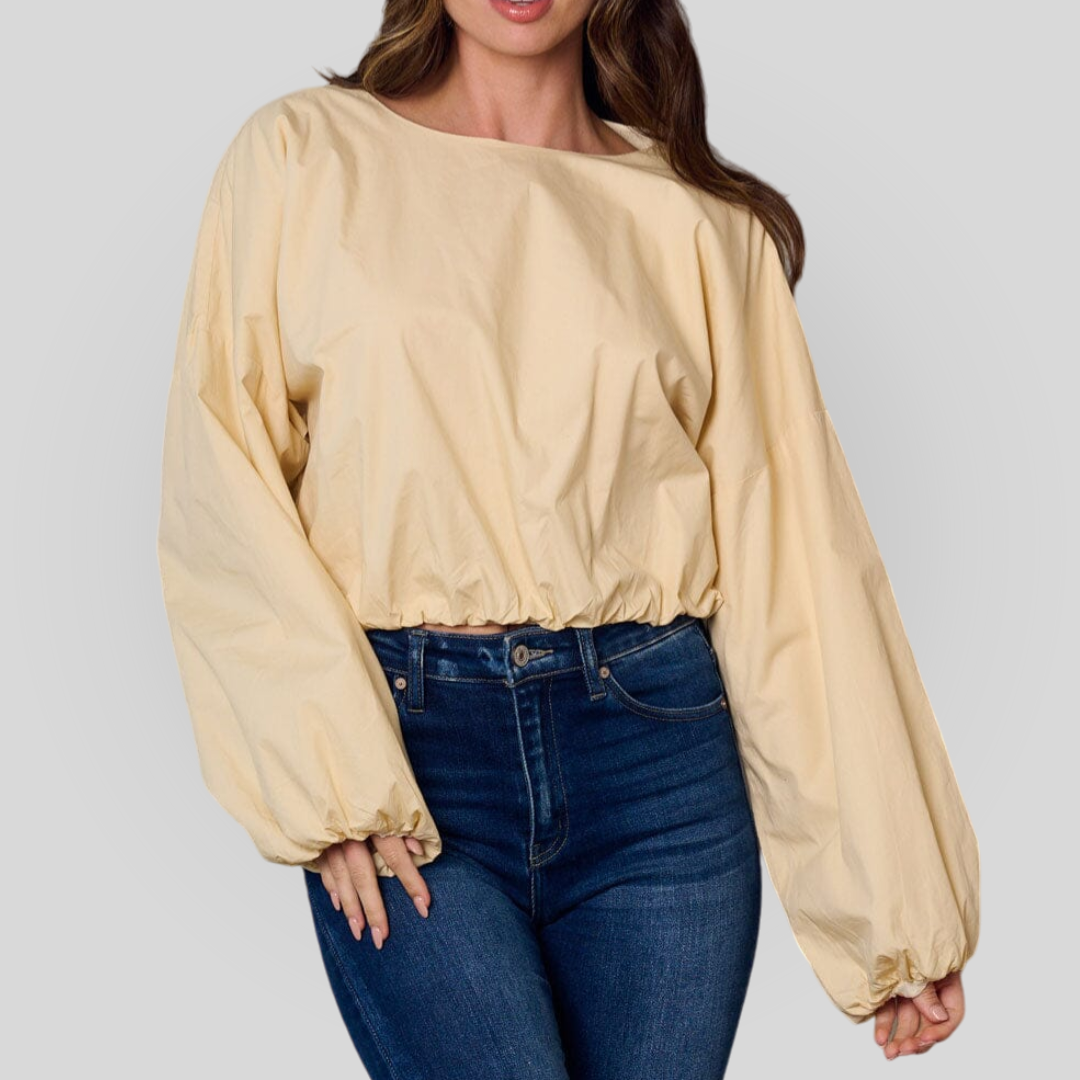 Long Balloon Sleeve Top