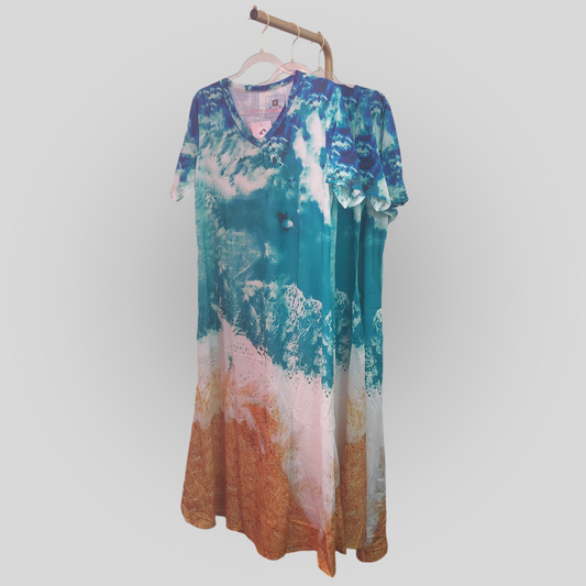 Ocean Waves Summer Dress