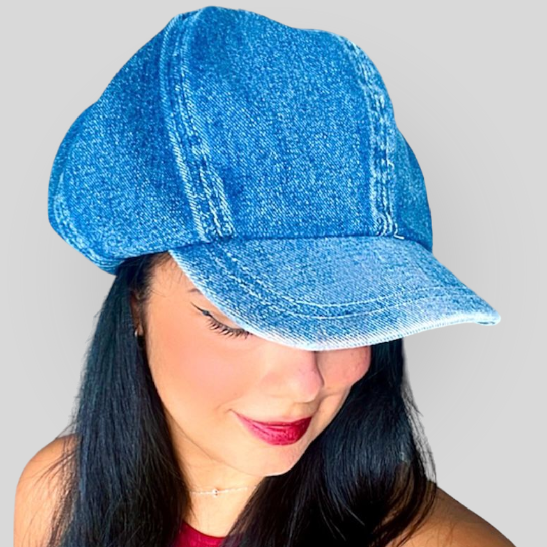 Denim Beret Hat