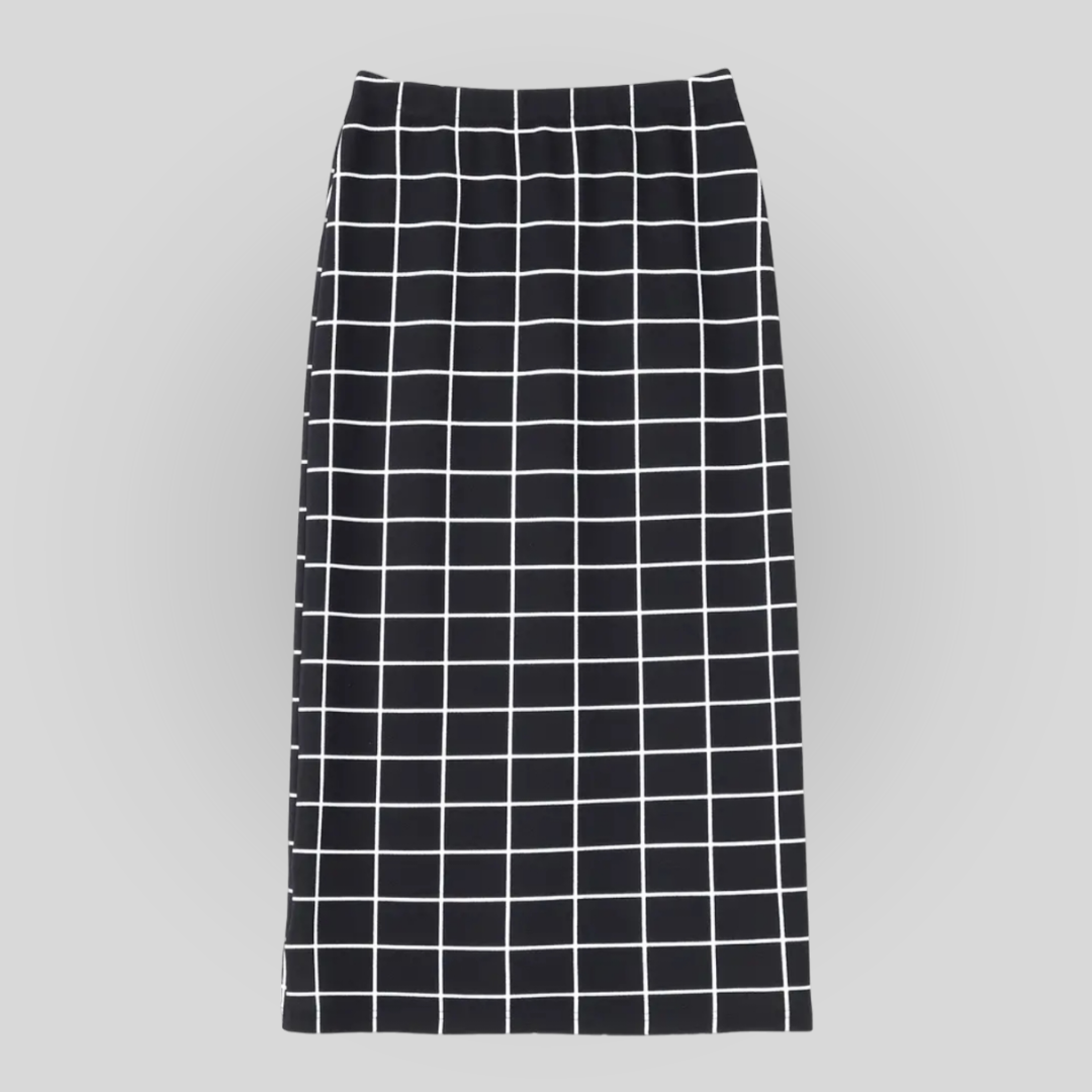 Plaid-Print Skirt