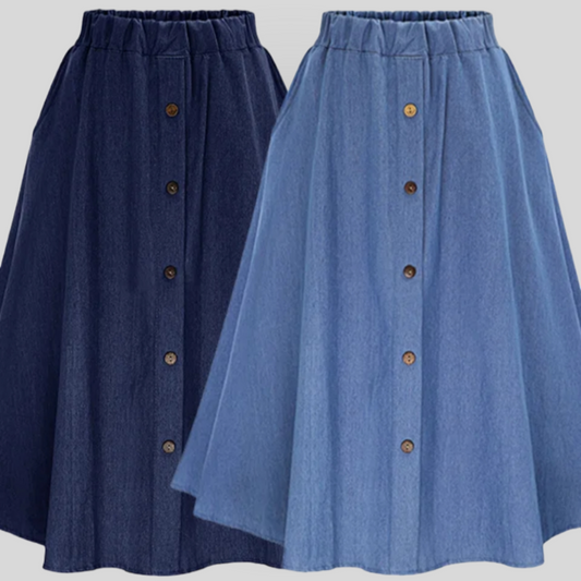 Denim Midi Skirt