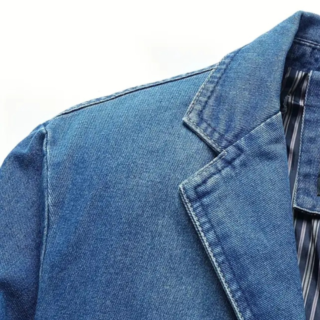 Men Casual Denim Blazer