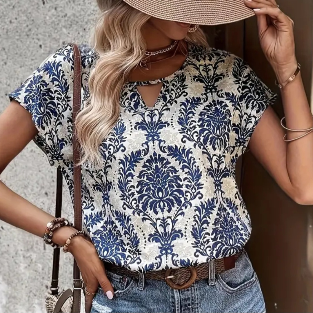 Short Sleeve Casual Blouse