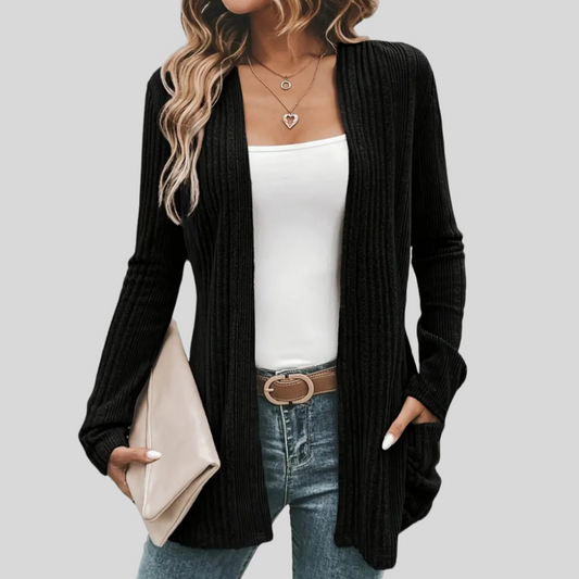 Casual Ribbed Cardigan