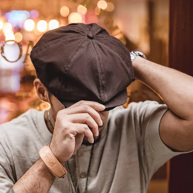 Denim Beret Hat